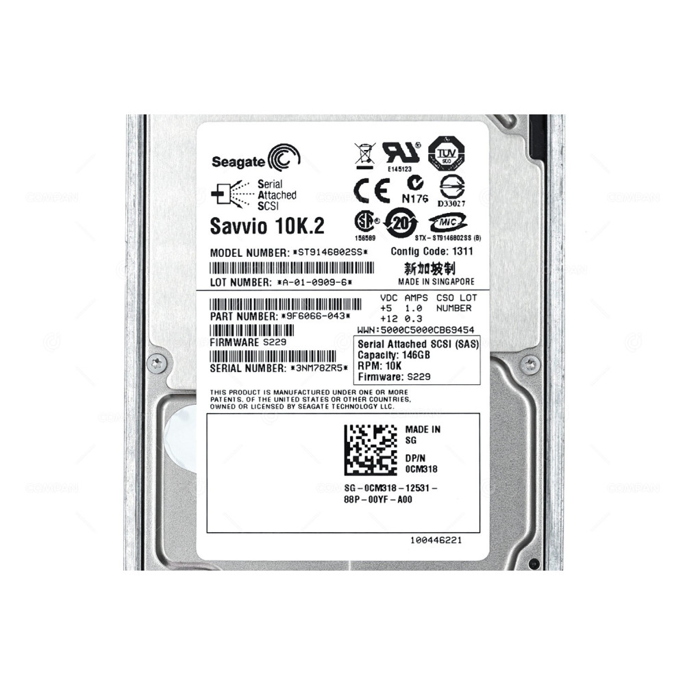 CM318 DELL HDD 146GB 10K SAS 3G 2.5" SFF HOT-SWAP
